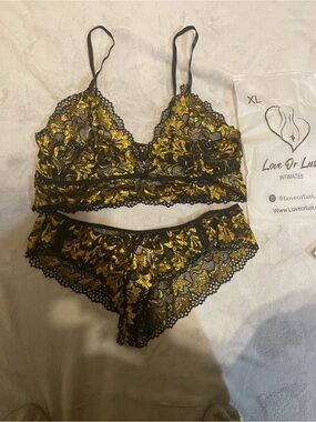 Size XL love or lust intimates 2piece bra/pantie set